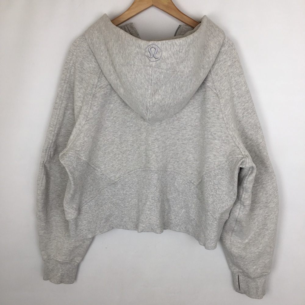Lululemon Scuba Hoodie Gray Women’s Size XL/XXL Thick Sweatshirt Fabric - Picture 10 of 14